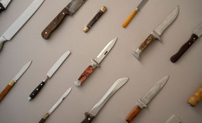 diversos materiais do punho da faca